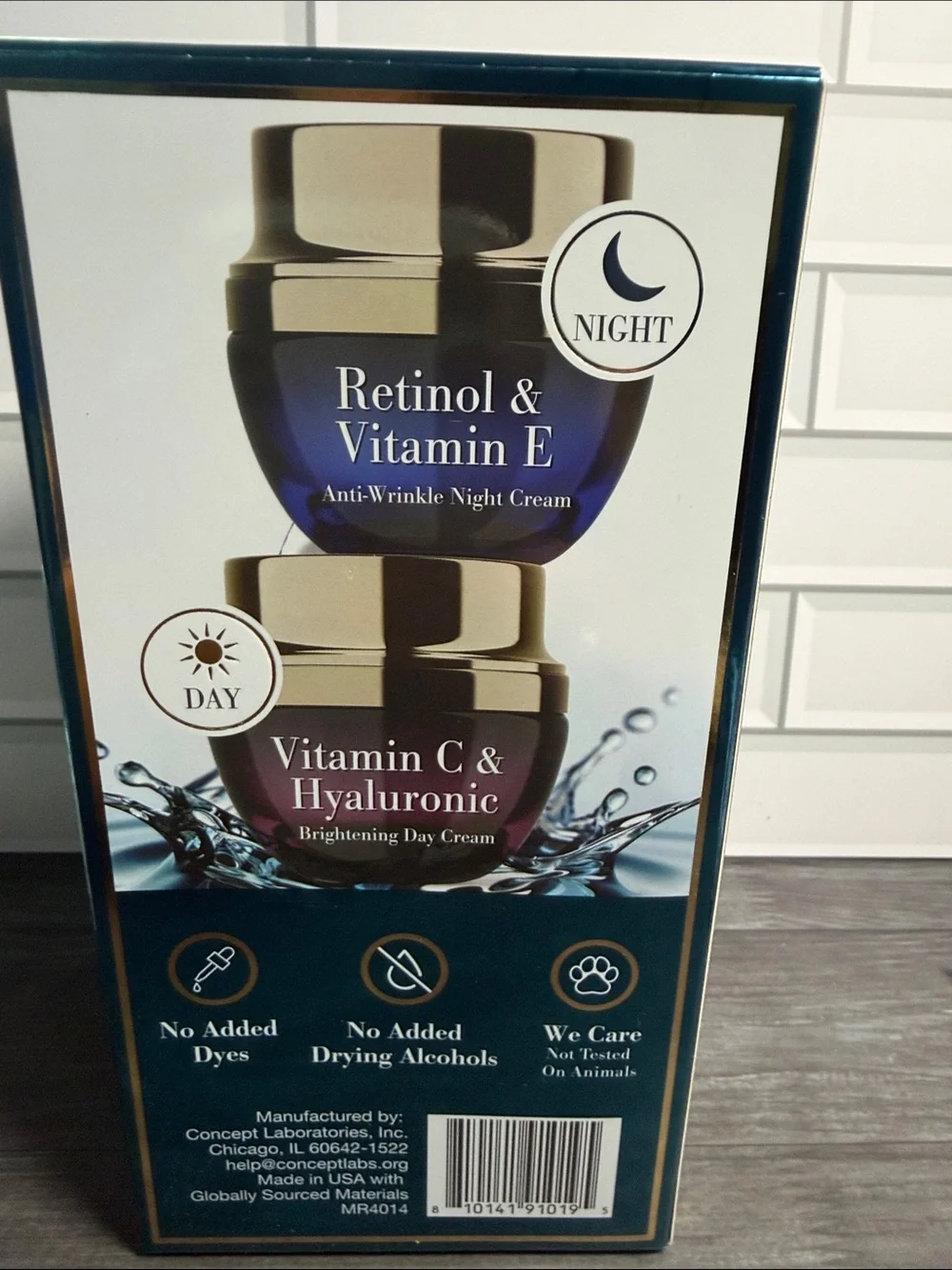 Merle Roberts Day & Night Cream Duo - Blue and Gold Jars